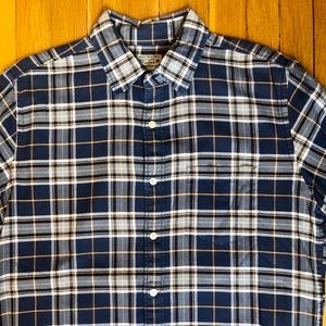 J. Crew Men’s Autumn Blue Plaid Button Up (Med)